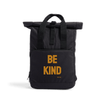 Black Be Kind Roll Top Rucksack