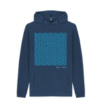 Navy Printed Hoody Front