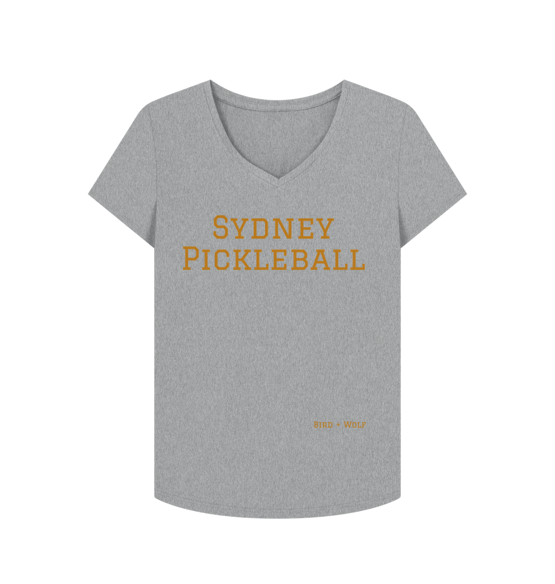 Athletic Grey Sydney Pickleball V Neck Tee