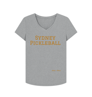 Athletic Grey Sydney Pickleball V Neck Tee