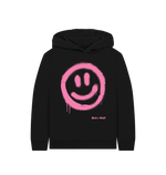 Black Smiley Face Kids Hoodie