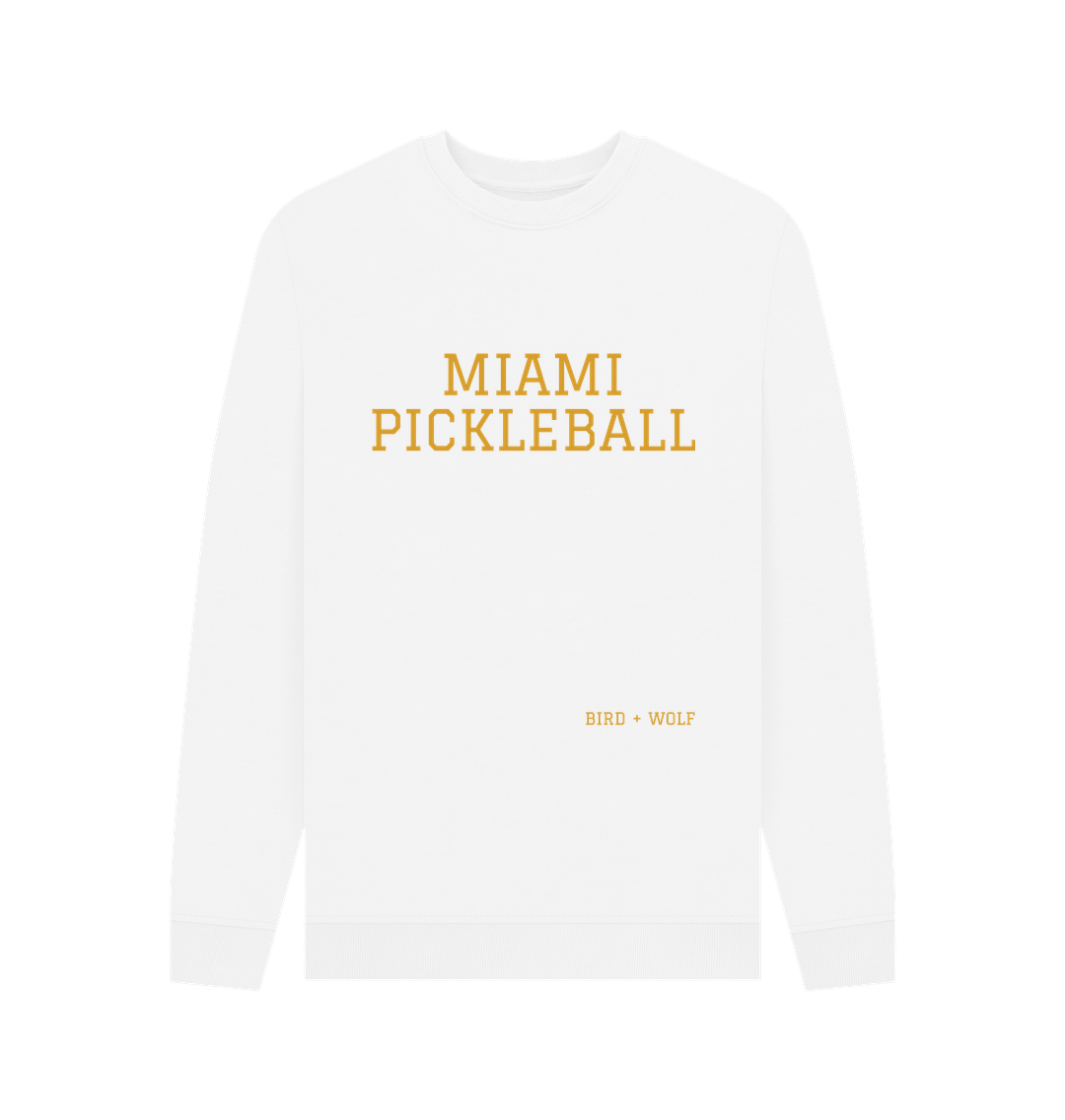 White Miami Pickleball Cosy Sweatshirt