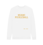 White Miami Pickleball Cosy Sweatshirt