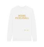 White Miami Pickleball Cosy Sweatshirt