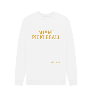 White Miami Pickleball Cosy Sweatshirt