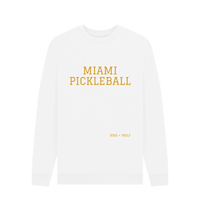 White Miami Pickleball Cosy Sweatshirt