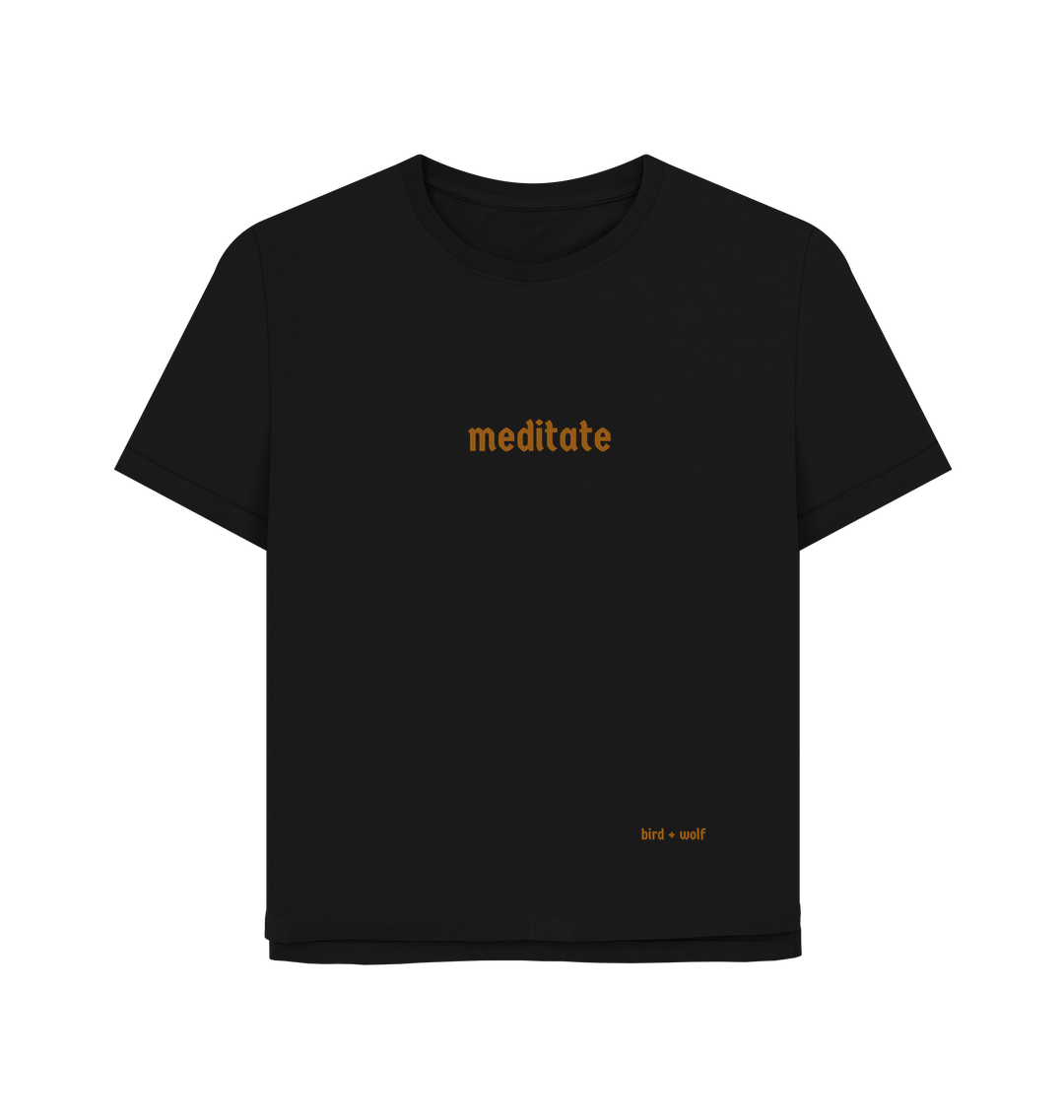 Black Printed T-shirt Front