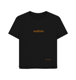 Black Printed T-shirt Front