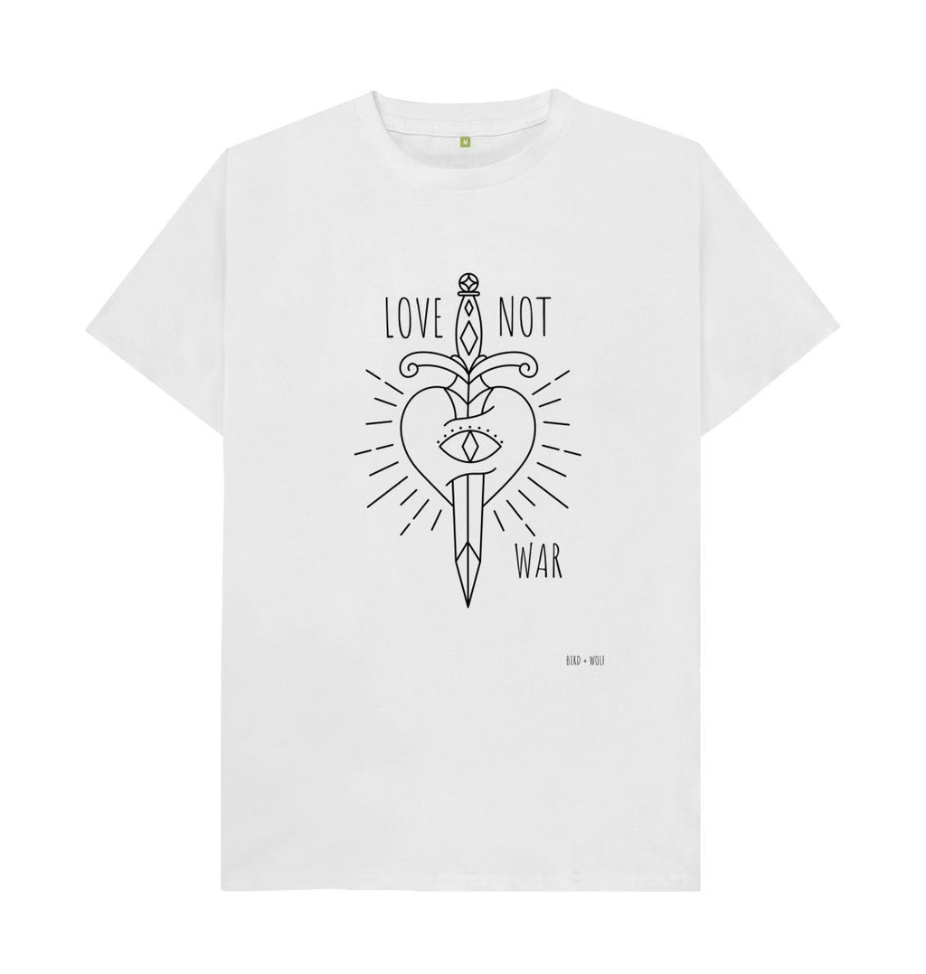 White Love Not War Classic Tee