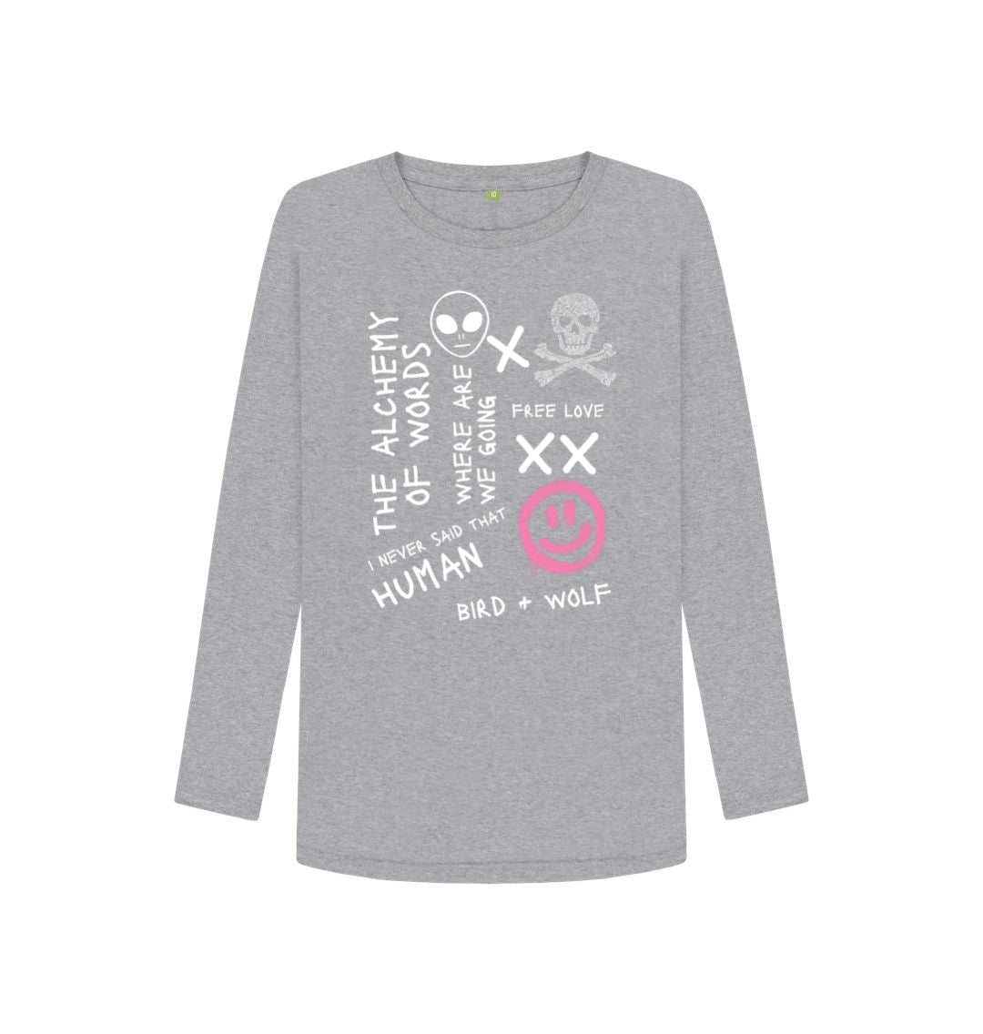 Athletic Grey Graffiti Long Sleeve Tee