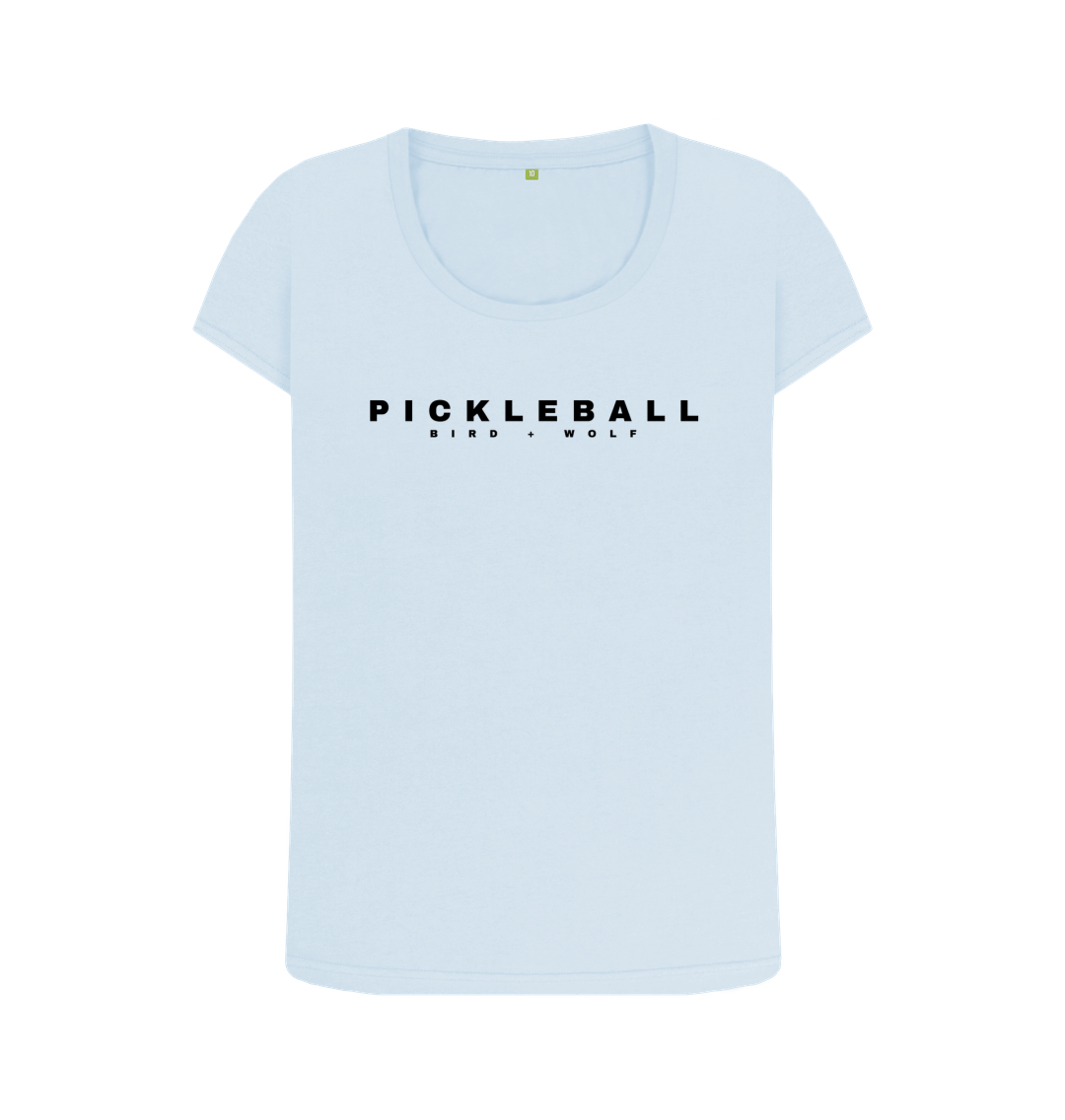 Sky Blue Pickleball Scoop Neck Tee