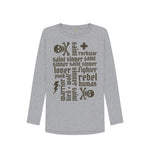 Athletic Grey Sinner Saint + More Long Sleeve Tee (Khaki Lettering)