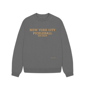 Slate Grey New York City Pickleball Oversized Sweatshirt