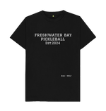 Black Freshwater Bay Pickleball Classic Tee (White lettering)