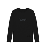 Black Printed Long Sleeve T Shirt Front