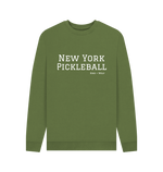 Khaki New York Pickleball Cosy Sweatshirt (White Lettering)