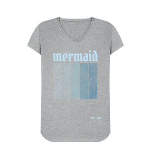 Athletic Grey Mermaid V Neck Tee