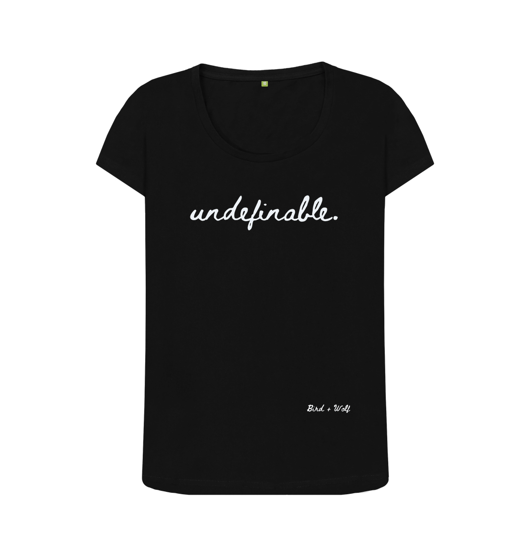 Black Undefinable Scoop Neck Tee