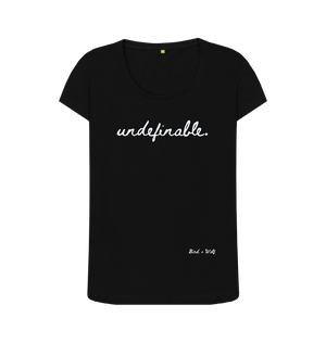 Black Undefinable Scoop Neck Tee