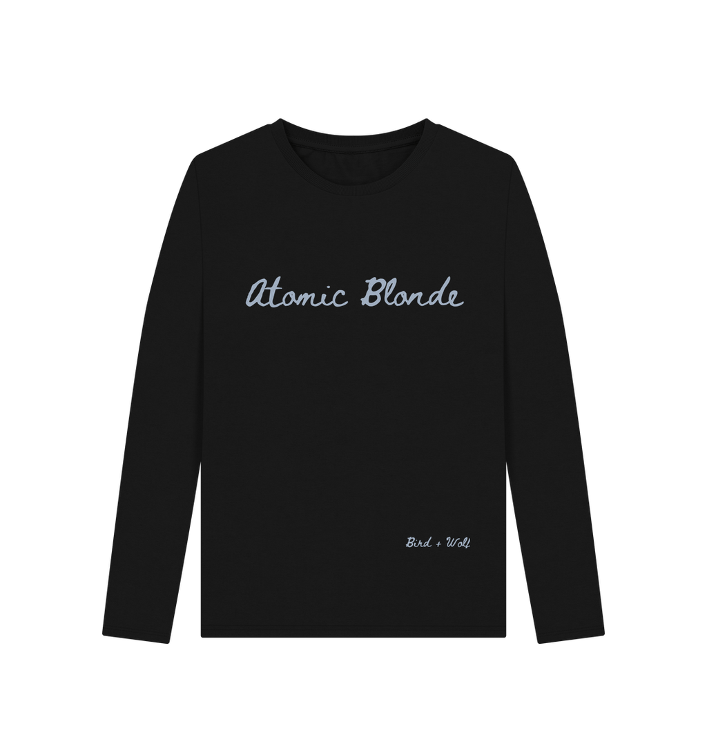 Black Atomic Blonde Long Sleeve Tee (Italics)