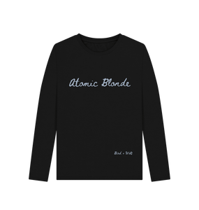 Black Atomic Blonde Long Sleeve Tee (Italics)