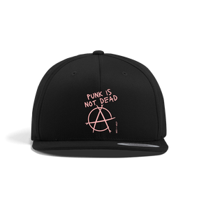 Black Punk Is Not Dead Black Snap Back Cap