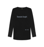 Black Printed Long Sleeve T Shirt Front