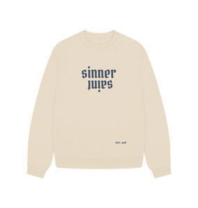 Oat Sinner Saint Oversized Sweatshirt (Gothic Lettering)