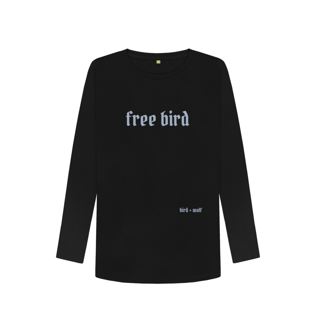 Black Free Bird Long Sleeve Tee