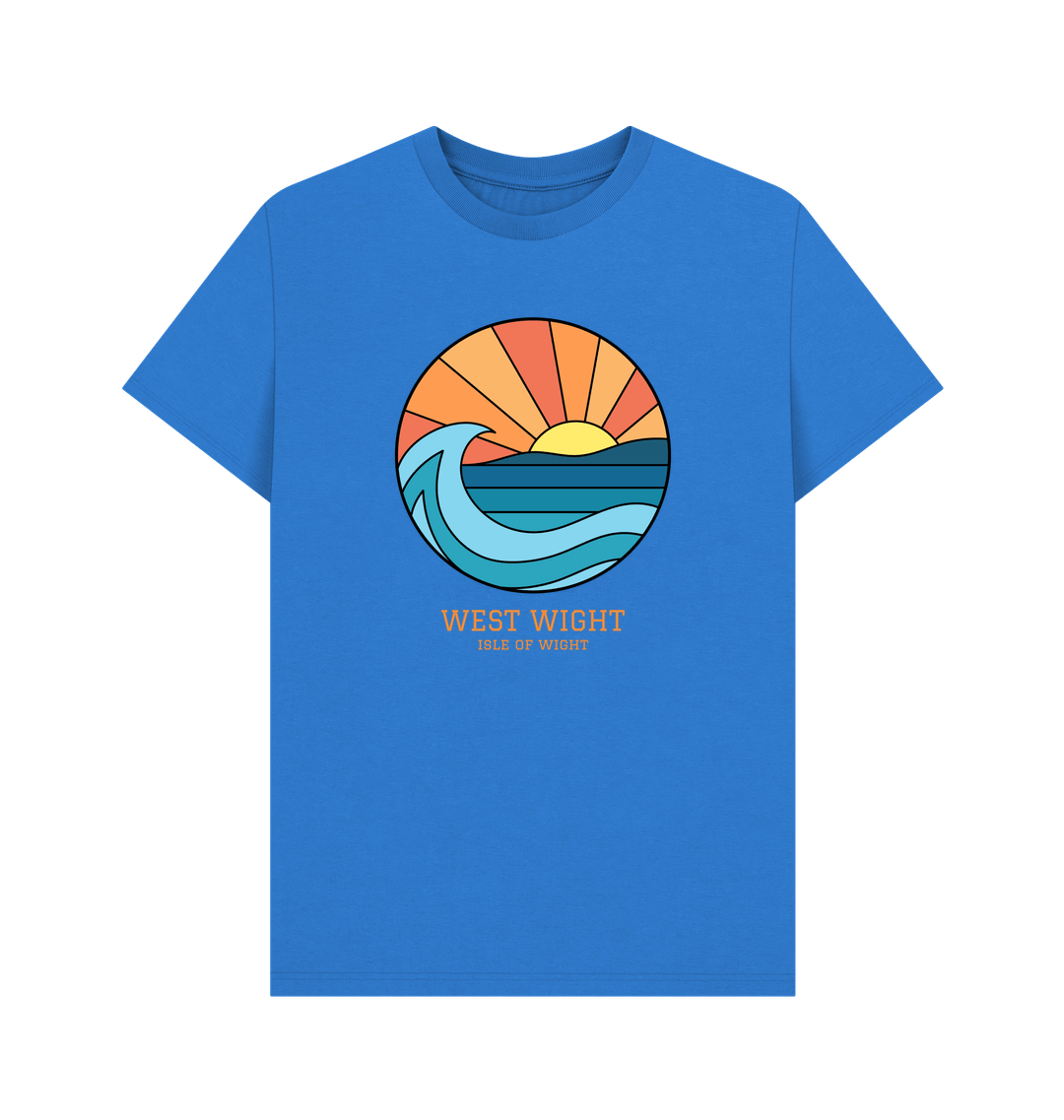 Bright Blue Printed T-shirt Front
