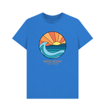 Bright Blue Printed T-shirt Front