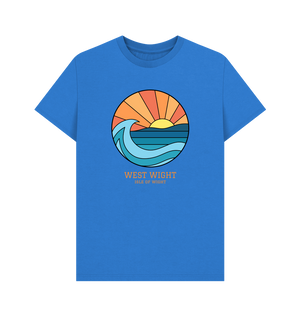 Bright Blue Printed T-shirt Front