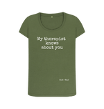 Khaki Printed T-shirt Front