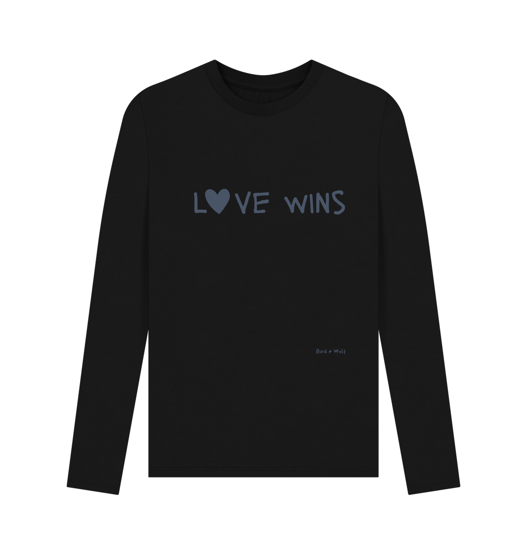 Black Love Wins Long Sleeve Top (Mens Sizes)