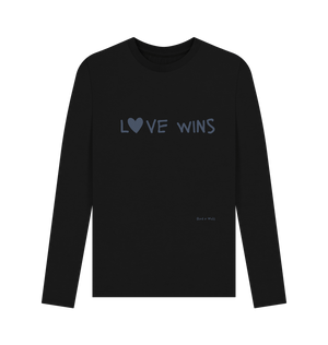 Black Love Wins Long Sleeve Top (Mens Sizes)