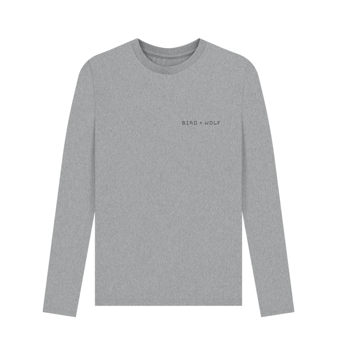 Athletic Grey Bird + Wolf Simple Grey Long Sleeve Tee (Mens Sizes)