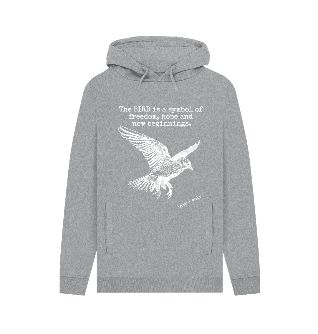 Light Heather Bird Symbolism Chunky Hoodie