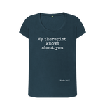 Denim Blue Printed T-shirt Front