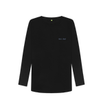 Black Printed Long Sleeve T Shirt Front