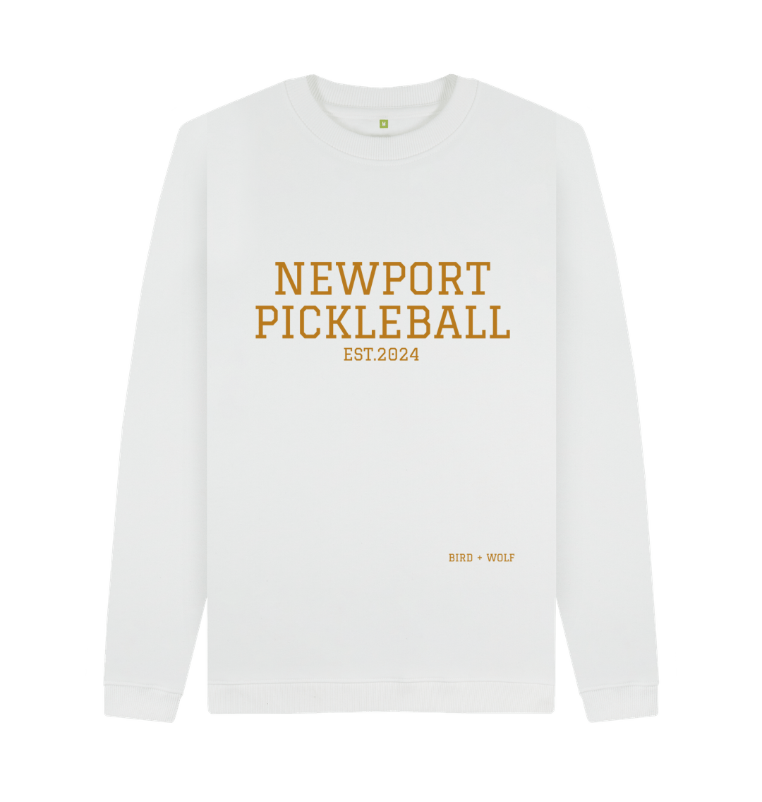 White Newport Pickleball Cosy Sweatshirt