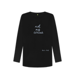 Black Printed Long Sleeve T Shirt Front