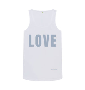 White Love Vest Top