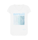 White Mermaid V Neck Tee