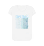 White Mermaid V Neck Tee