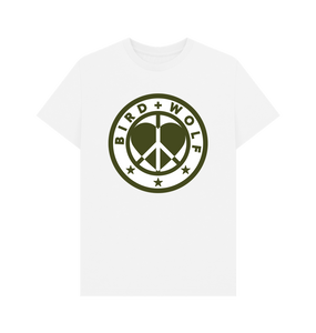 White Logo Classic Tee (Khaki)