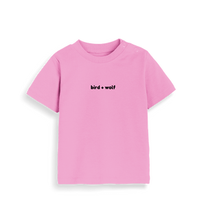 Bubblegum Pink Bird + Wolf Baby Tee