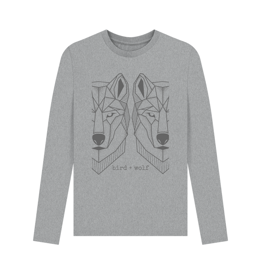 Athletic Grey Wolves Long Sleeve Tee (Mens Sizes)