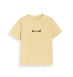 Soft Yellow Bird + Wolf Baby Tee