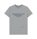 Athletic Grey Freshwater Bay Pickleball Classic Tee (Navy Lettering).