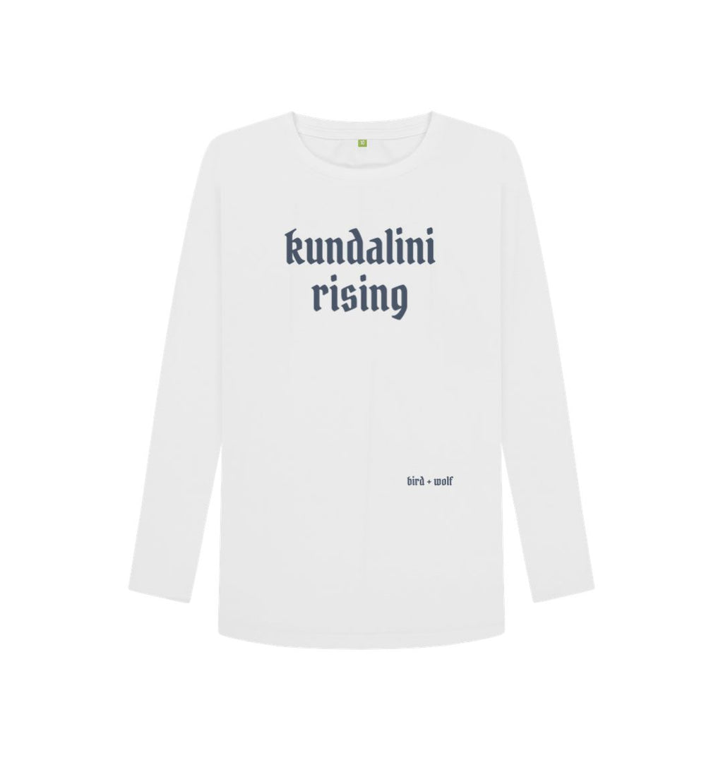 White Kundalini Rising Long Sleeve Tee